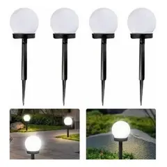 GENERICO - Pack de 4 Focos LED Solares para Jardín y Exterior