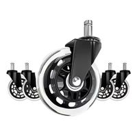 Pack de 5 Ruedas de Silicona para Sillas de Oficina y Gamer