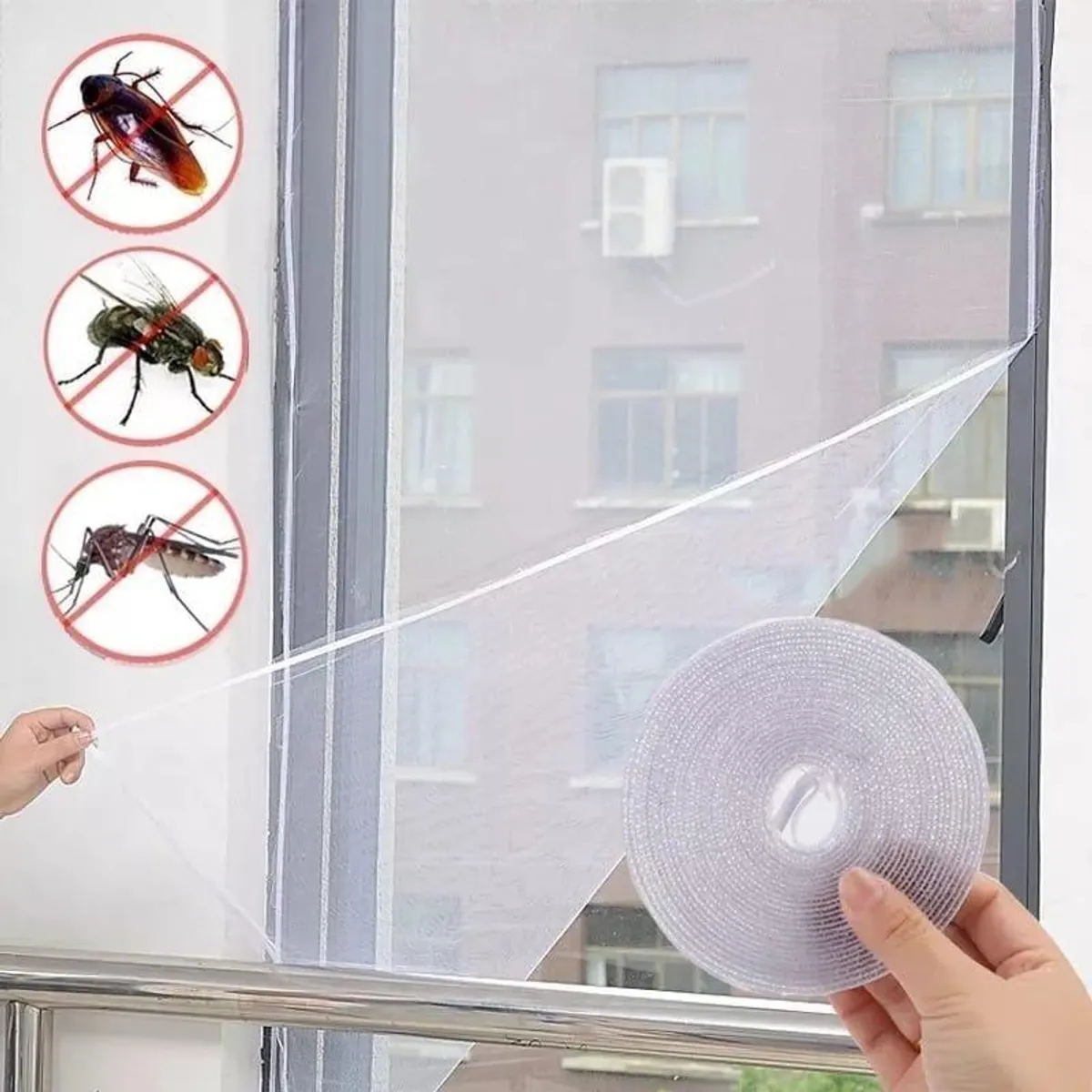 GENERICO - Mosquitera para Ventanas 130x150 cm - Malla Anti Insectos