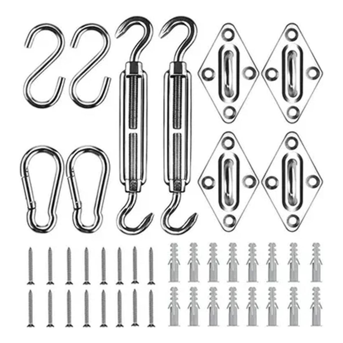 GENERICO - Kit de Montaje para Toldos Vela Resistente y Duradero