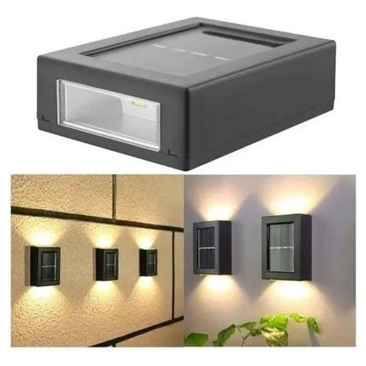 GENERICO - Kit de 4 Luces Solares para Jardín y Escaleras