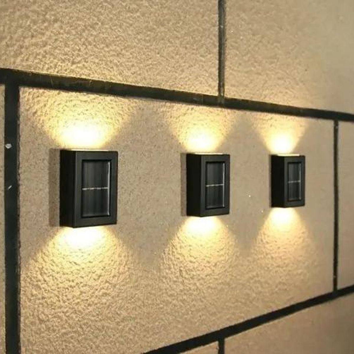 GENERICO - Kit de 4 Luces Solares para Jardín y Escaleras