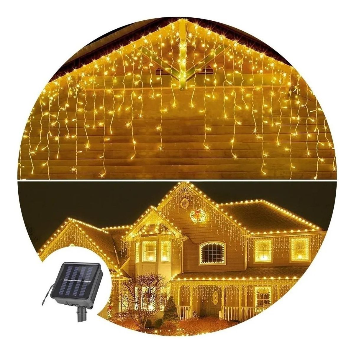 GENERICO - Luces de Navidad Cascada Solar LED 200 luces 5m