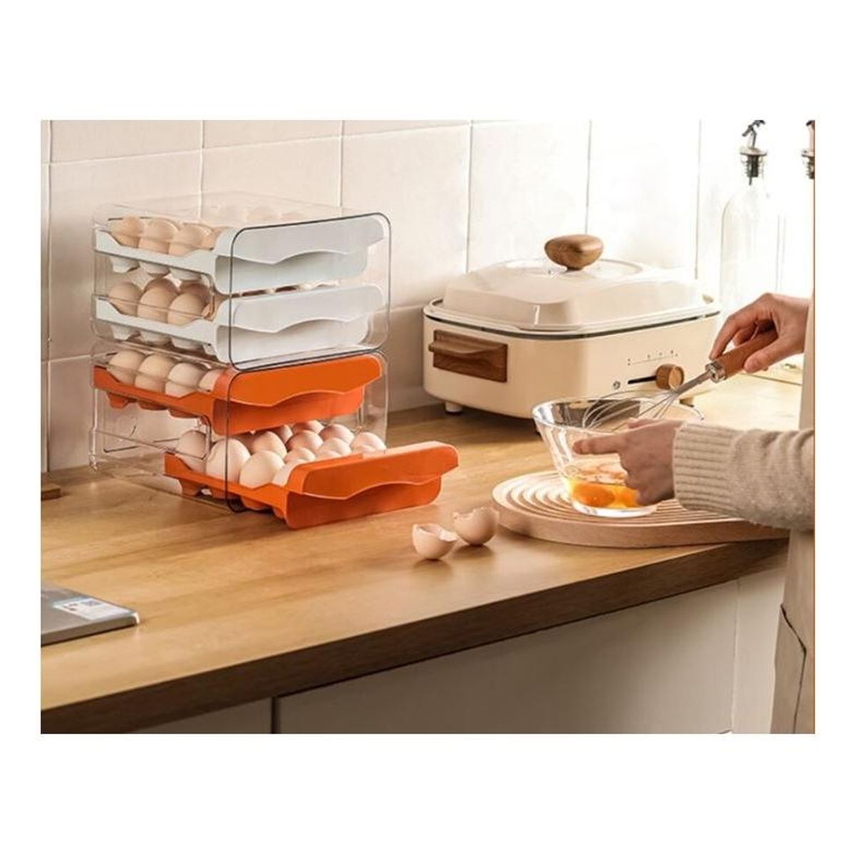 GENERICO - Caja Organizadora de Huevos para 32 Unidades