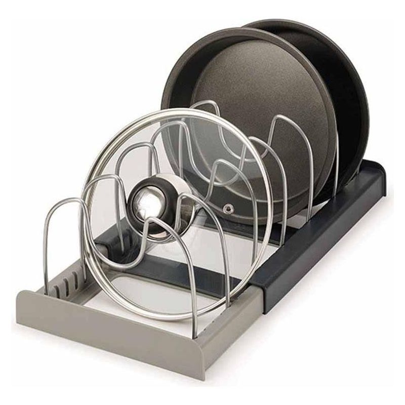 GENERICO - Rack Expandible Organizador para Ollas y Tapas en Acero