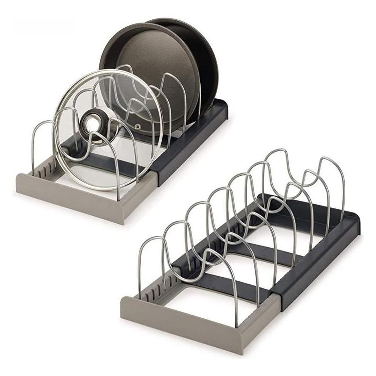 GENERICO - Rack Expandible Organizador para Ollas y Tapas en Acero