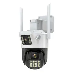 GENERICO - Cámara de Seguridad 4K IP66 Doble Pantalla con Visión Nocturna