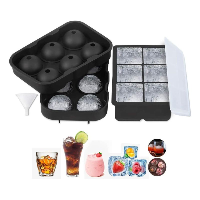 GENERICO - Bandejas de Hielo de Silicona para Cócteles - 2 Moldes