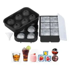 GENERICO - Bandejas de Hielo de Silicona para Cócteles - 2 Moldes