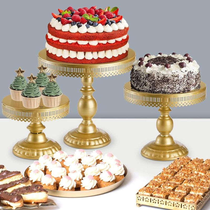 GENERICO - Set de 10 Soportes de Metal para Pasteles y Cupcakes