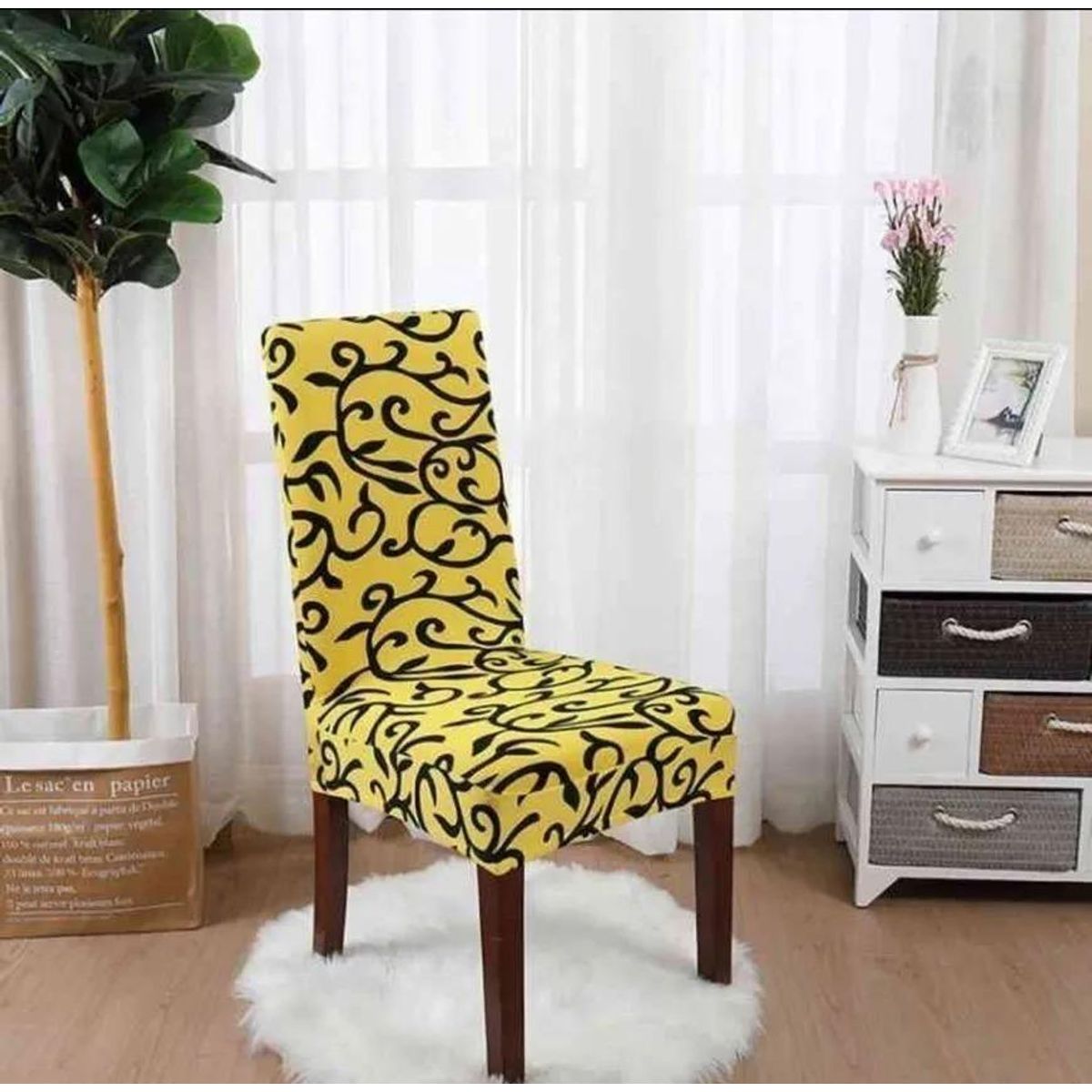 GENERICO - Pack de 6 Fundas de Silla para Comedor Coloridas de Licra