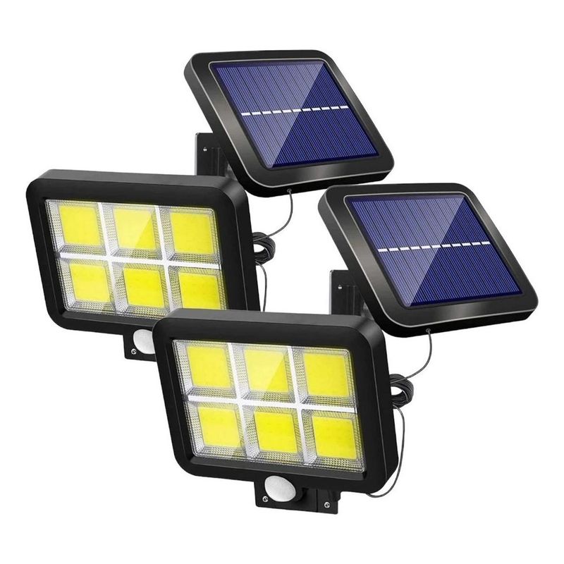 GENERICO - Pack de 2 Focos LED Solares para Exterior con Sensor de Movimiento