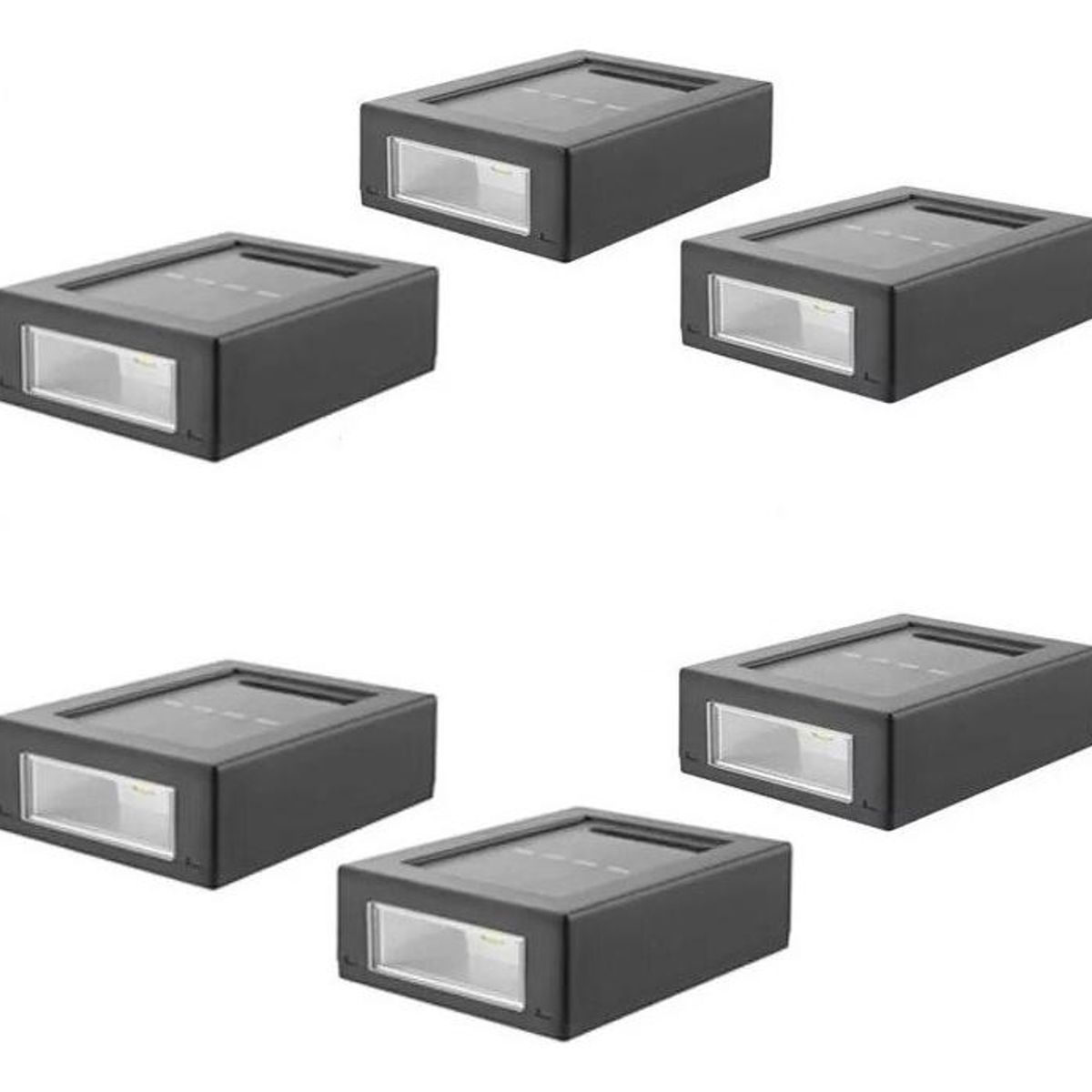 GENERICO - Pack de 6 Lámparas Solares LED Decorativas para Pared Exterior
