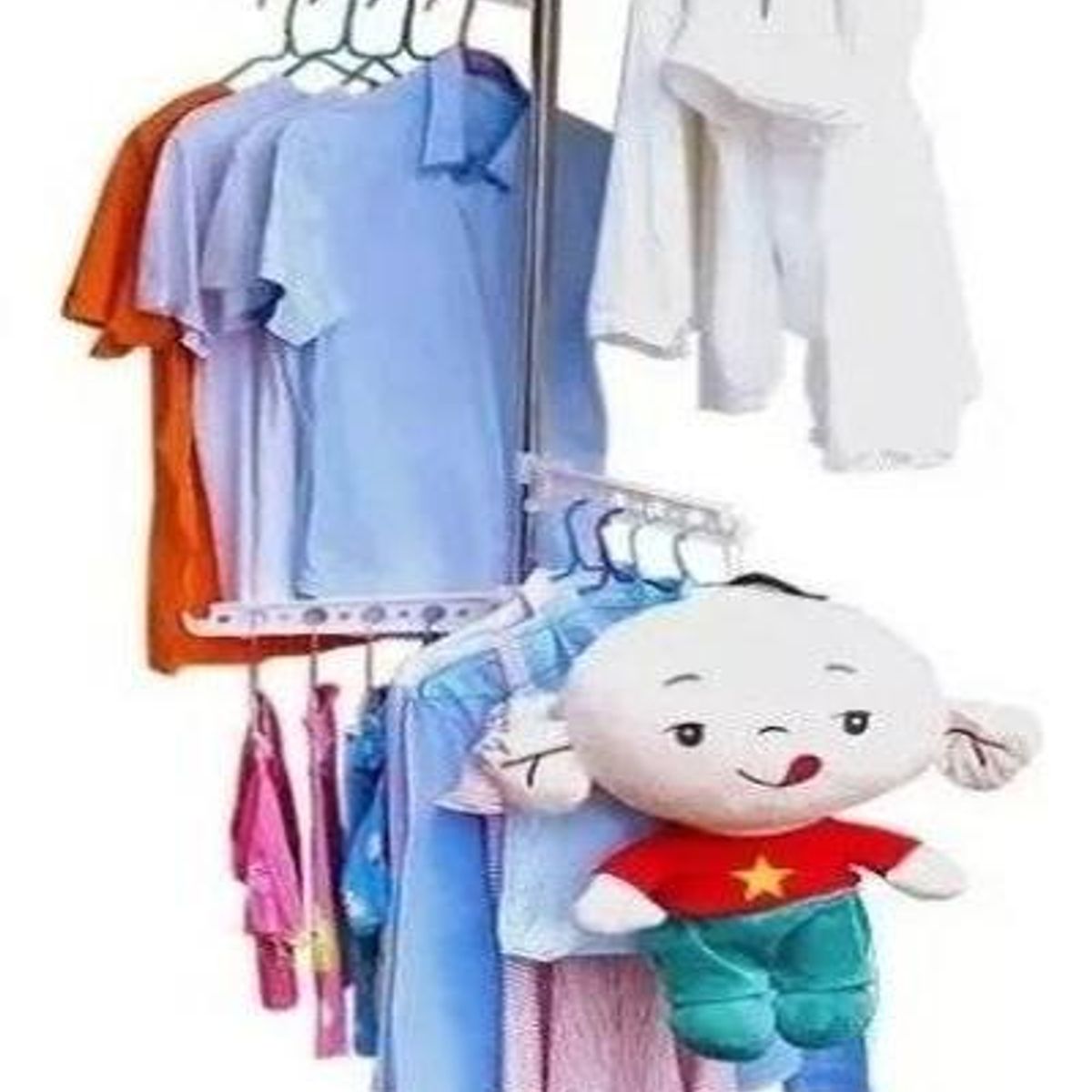 GENERICO - Tendedero Vertical Colgador De Ropa Plegable y Ajustable