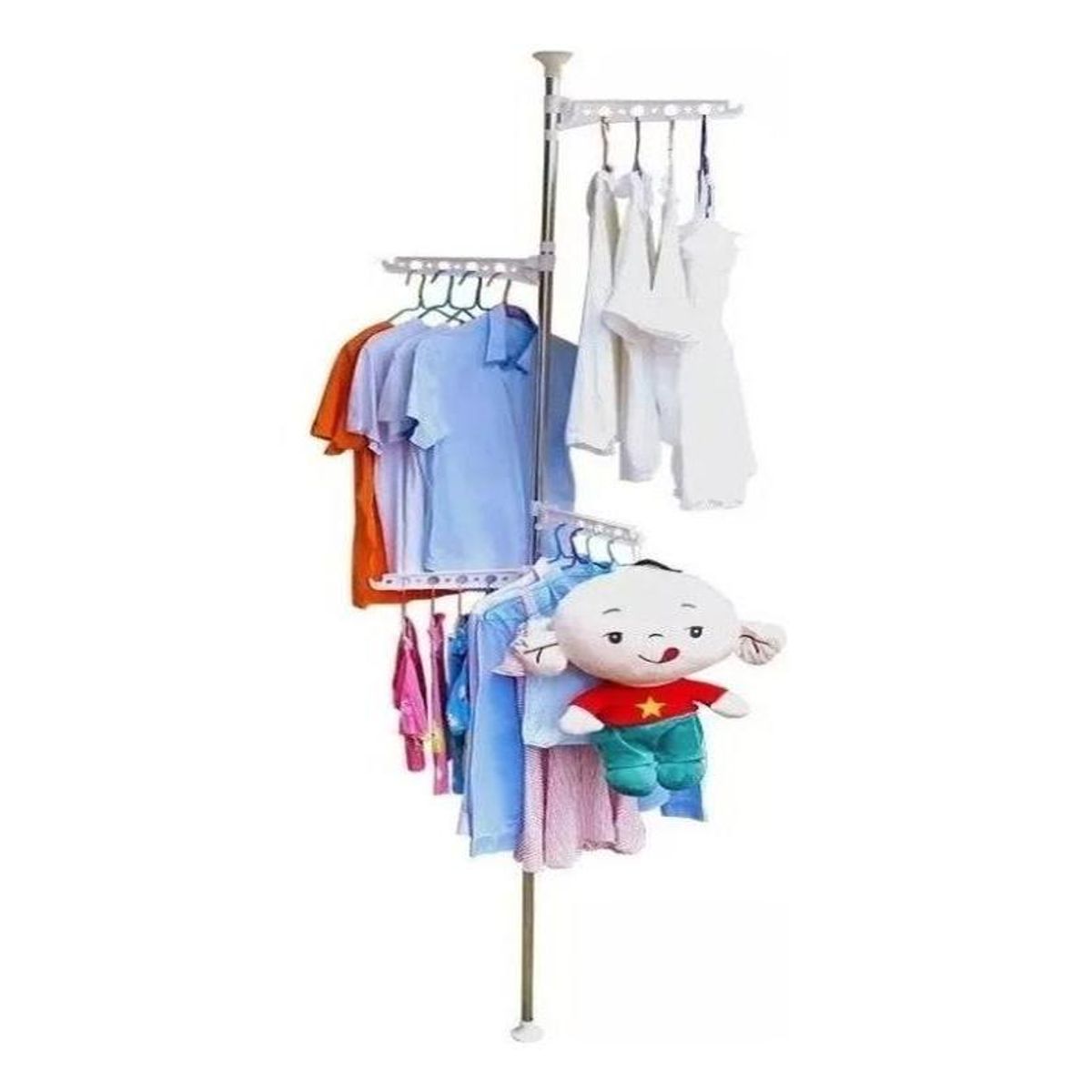 GENERICO - Tendedero Vertical Colgador De Ropa Plegable y Ajustable