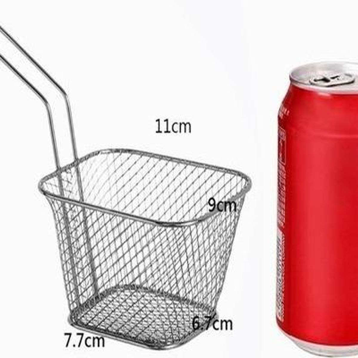 GENERICO - Mini Cesta de Acero Inoxidable para Papas Fritas - 2 Piezas