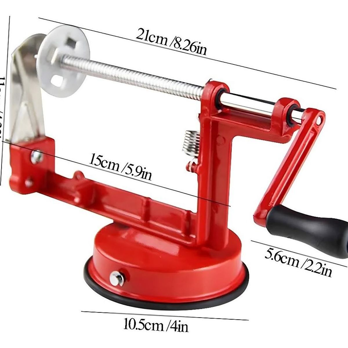 GENERICO - Cortador Manual de Papas en Espiral Rojo