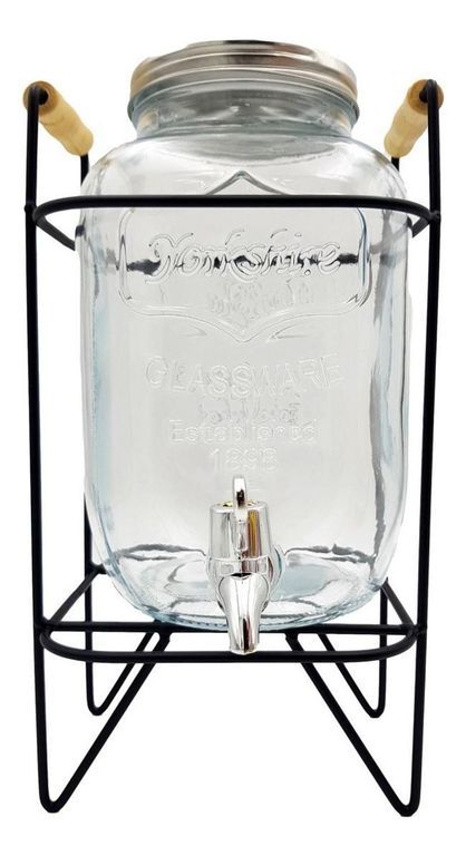 Dispensador de Jugo 4 Litros con Soporte Metálico Práctico