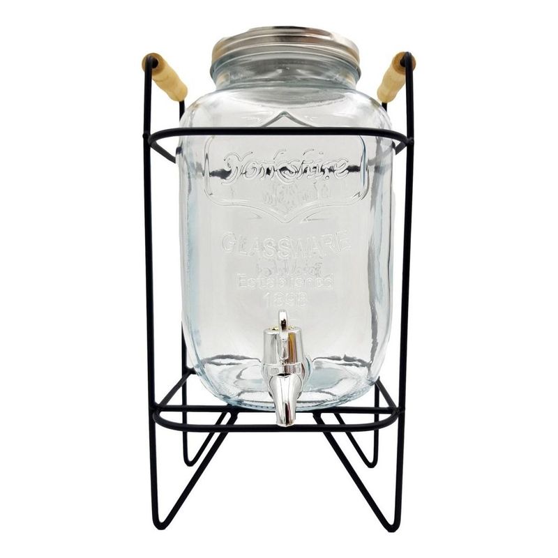 GENERICO - Dispensador de Jugo 4 Litros con Soporte Metálico Práctico