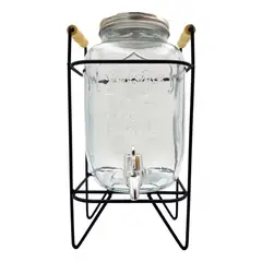 GENERICO - Dispensador de Jugo 4 Litros con Soporte Metálico Práctico