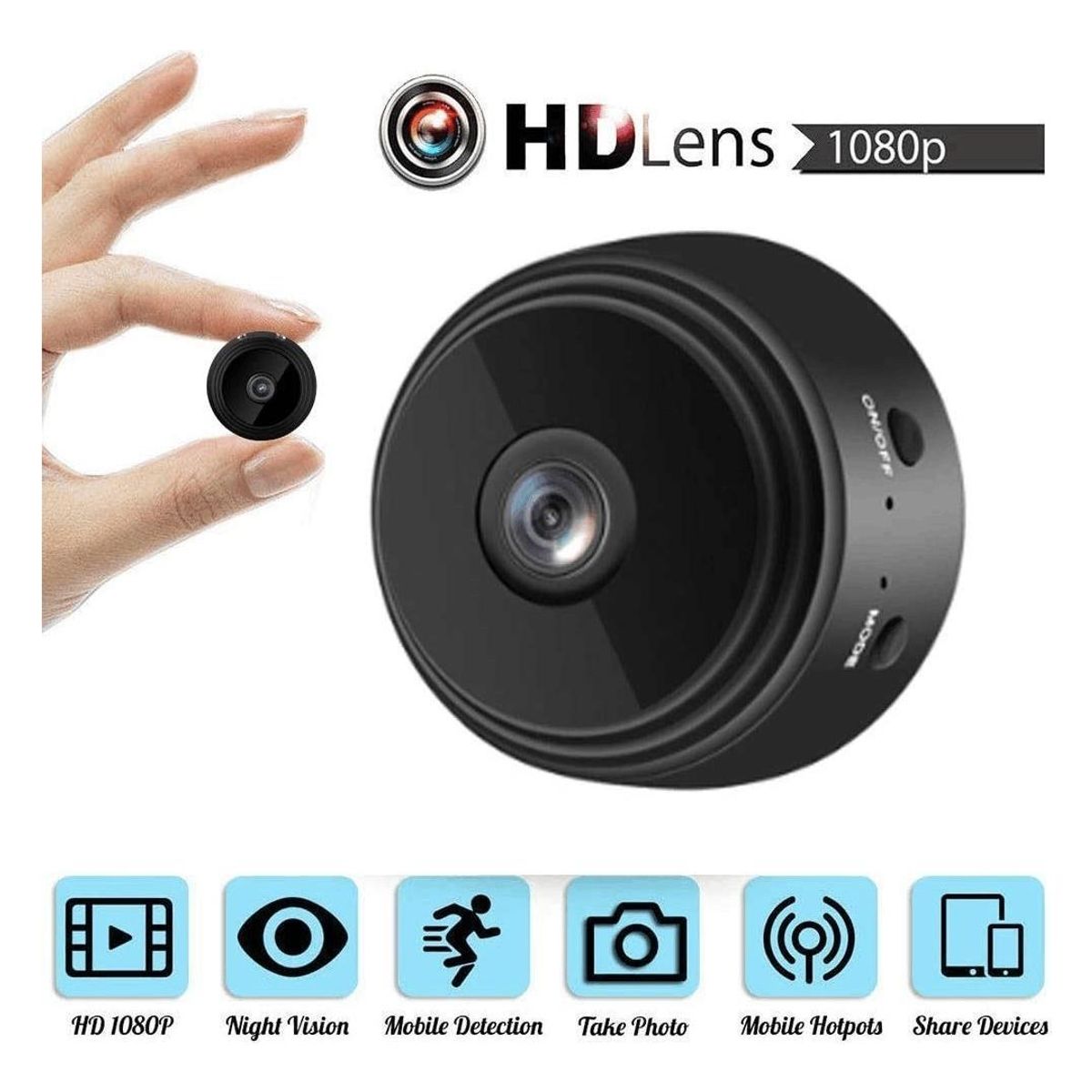 GENERICO - Cámara Espía IP Inalámbrica con Visión Nocturna y Detección de Movimiento