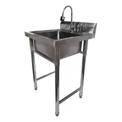 GENERICO - Lavafondo Cuadrado de 60x60 cm en Acero Inoxidable