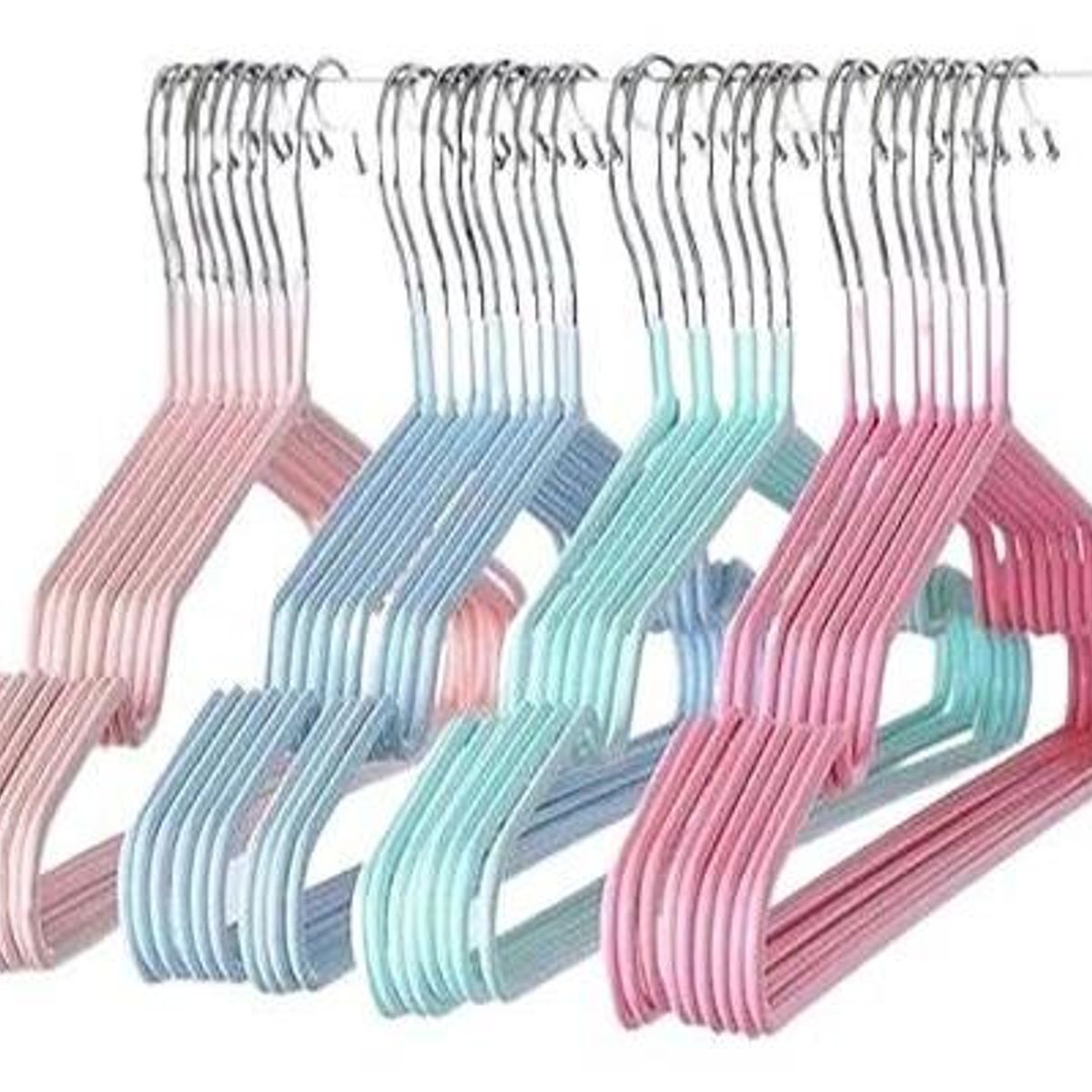 GENERICO - Ganchos Antideslizantes para Ropa - 100 Unidades de PVC