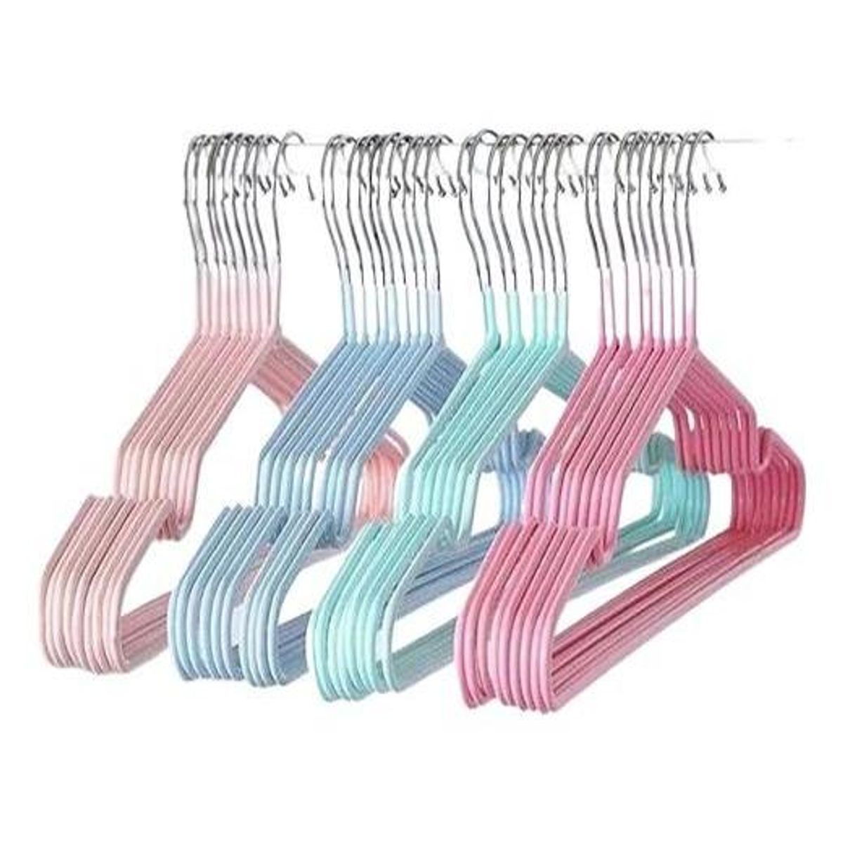 GENERICO - Ganchos Antideslizantes para Ropa - 100 Unidades de PVC