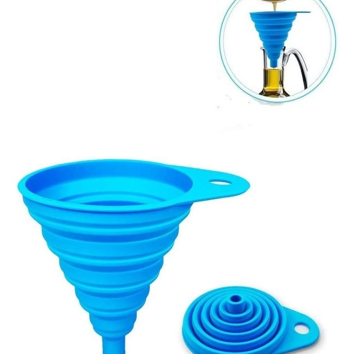 GENERICO - Embudo de Silicona Plegable Multiuso - Resistente al Calor