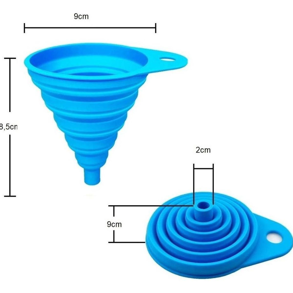GENERICO - Embudo de Silicona Plegable Multiuso - Resistente al Calor