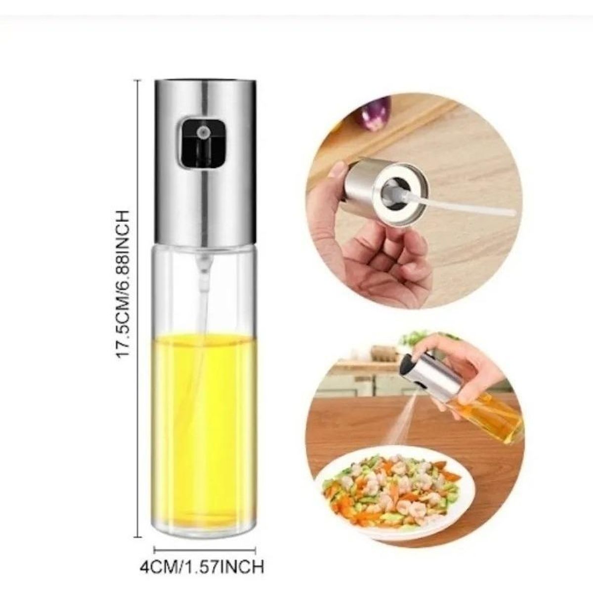 GENERICO - Rociador de Aceite y Vinagre de Vidrio con Spray