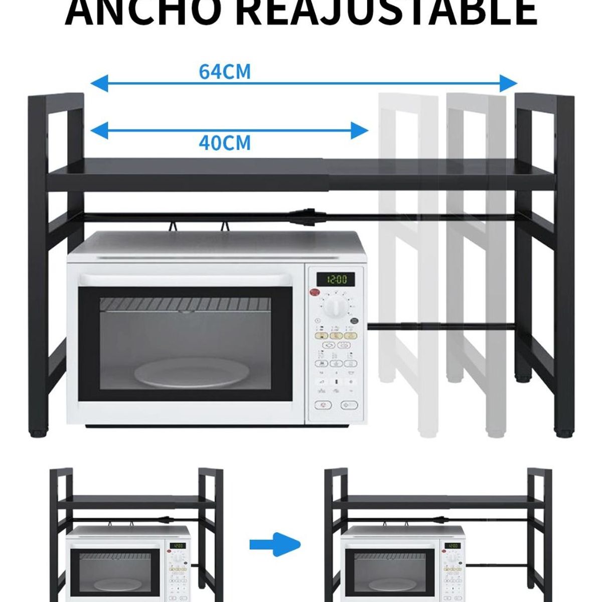 GENERICO - Estante Repisa Extensible para Microondas Organizador