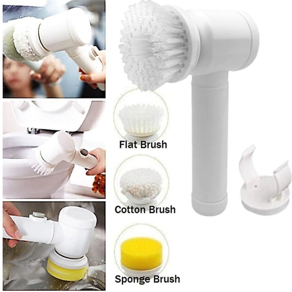 GENERICO - Cepillo Eléctrico Limpiador Multifuncional 5 en 1 para Cocina