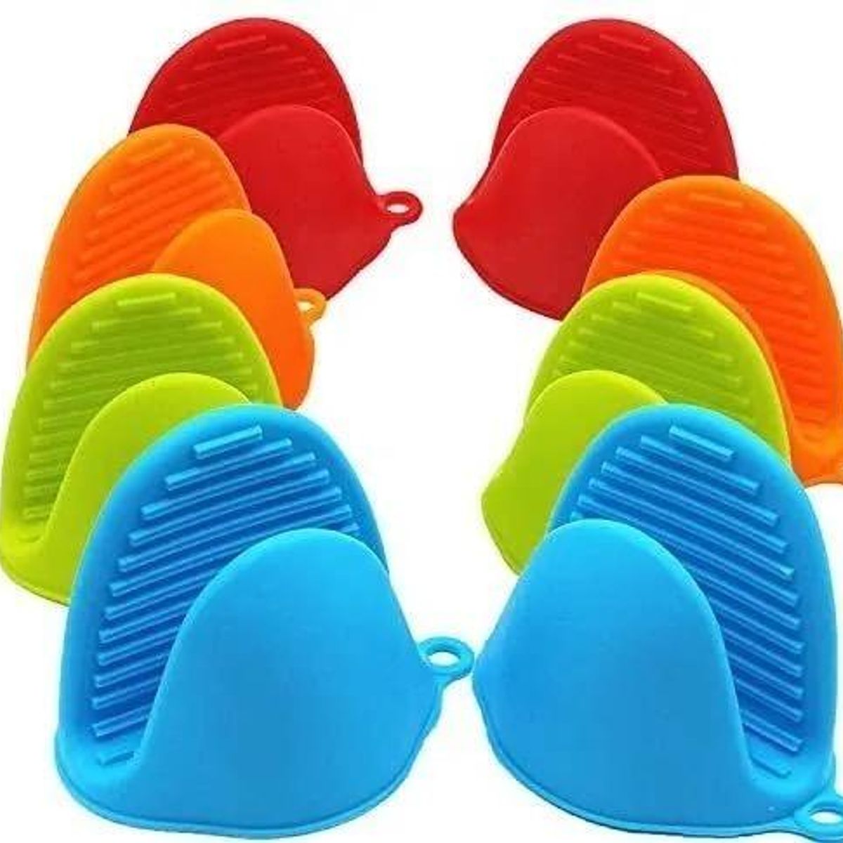 GENERICO - Set de 2 Guantes de Silicona Antideslizantes para Cocina