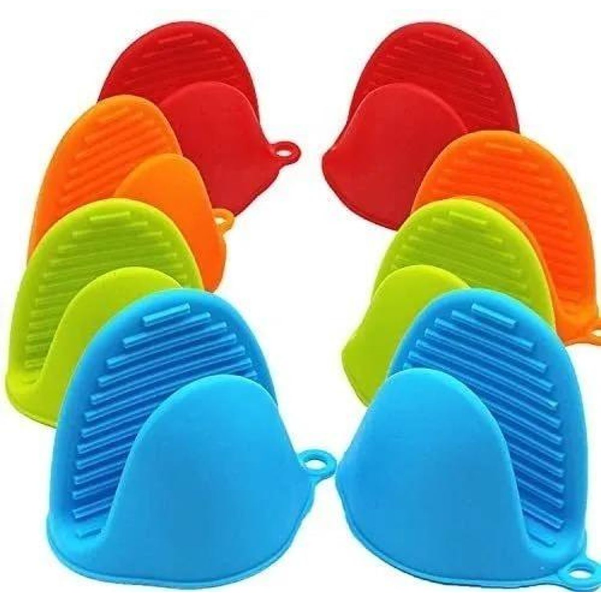 GENERICO - Set de 2 Guantes de Silicona Antideslizantes para Cocina
