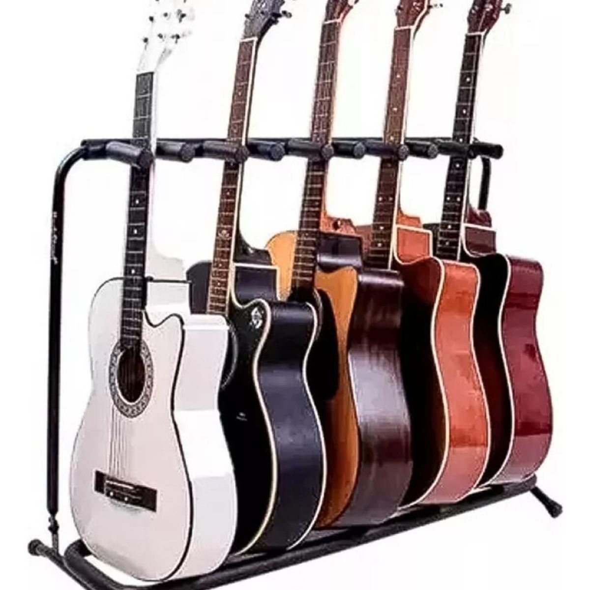 GENERICO - Soporte de Pie para 5 Guitarras y Bajos de Metal