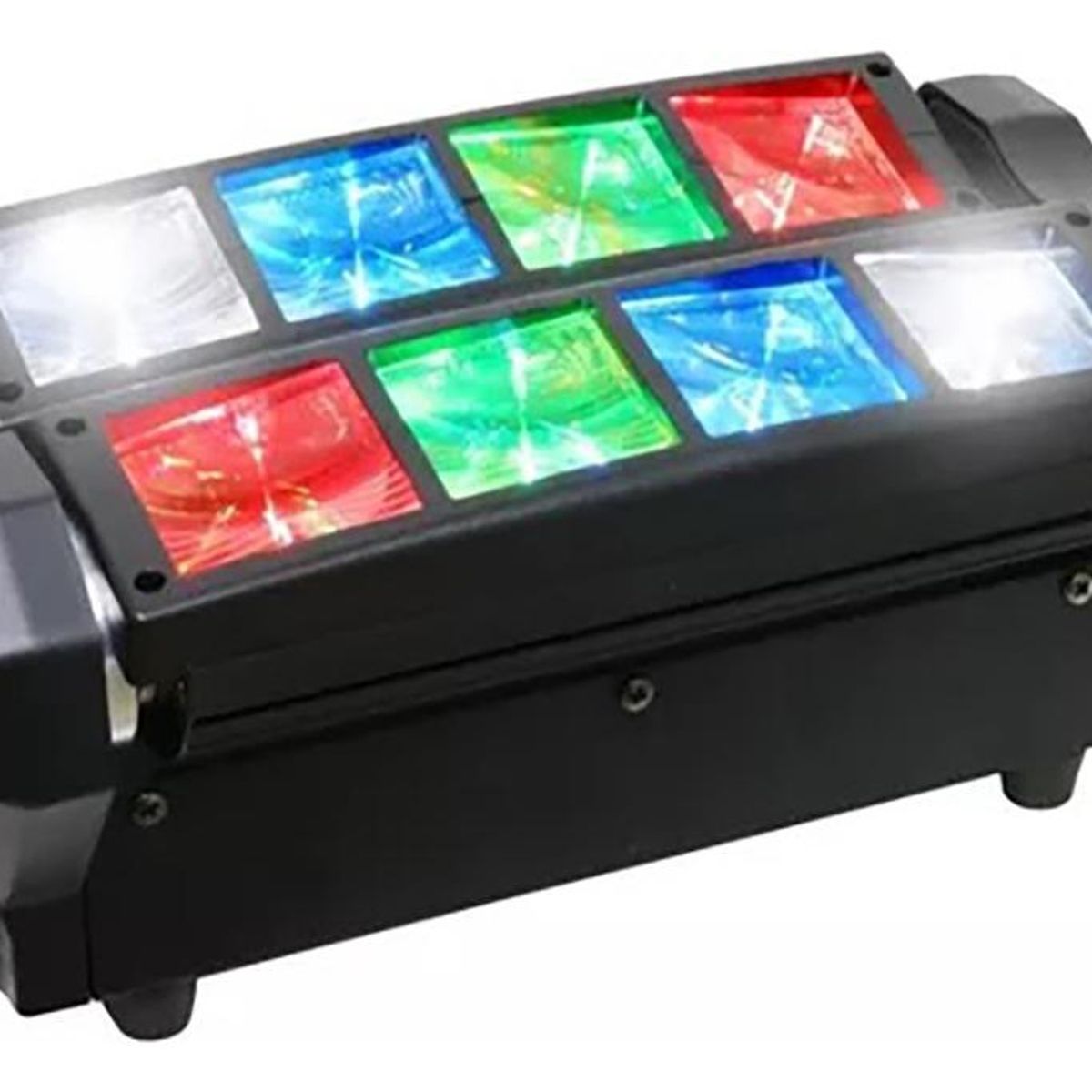 GENERICO - Cabeza Móvil LED Spider Beam RGBW DMX 8x3W para Fiestas