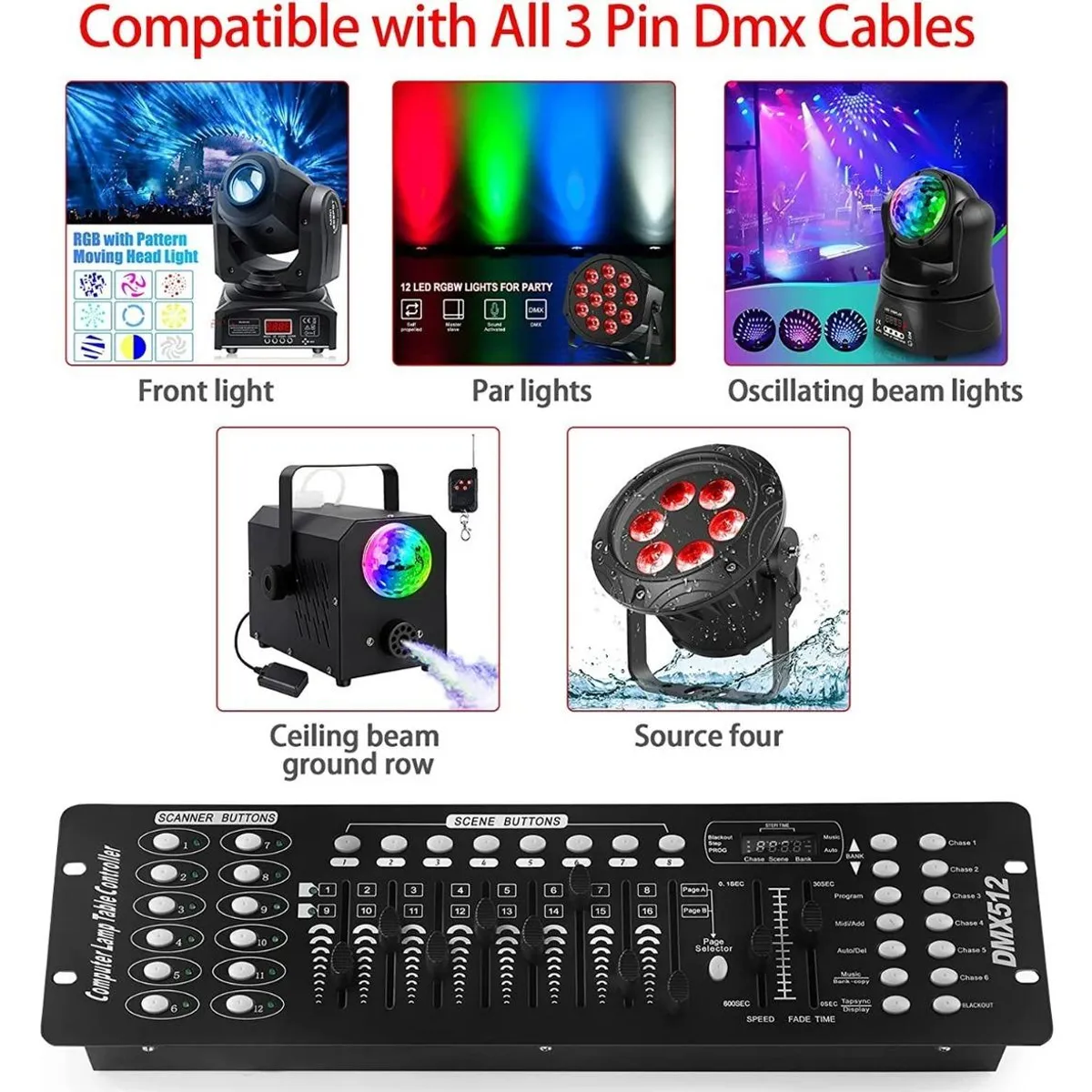 GENERICO - Controlador DMX 512 para Iluminación de 192 Canales
