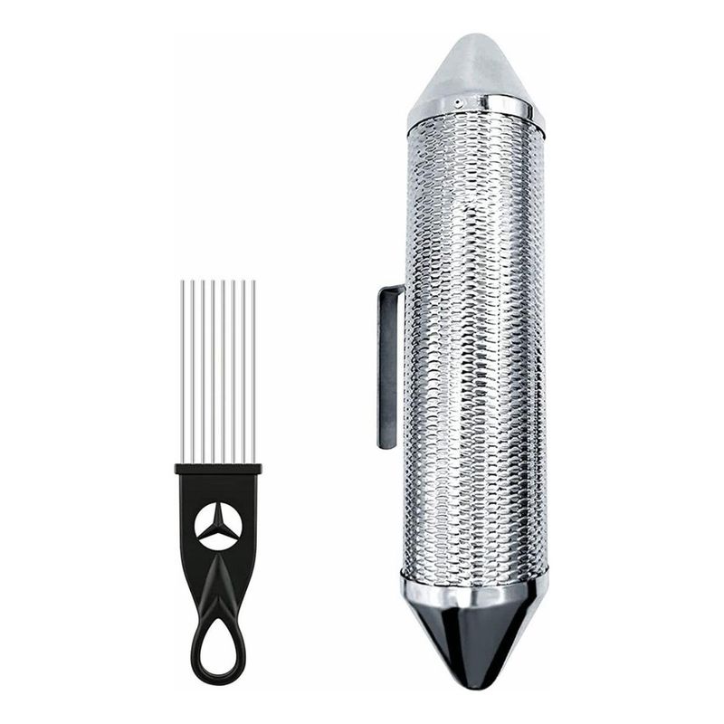 GENERICO - Guiro Torpedo Metálico con Peine - 42 cm