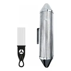 GENERICO - Guiro Torpedo Metálico con Peine - 42 cm