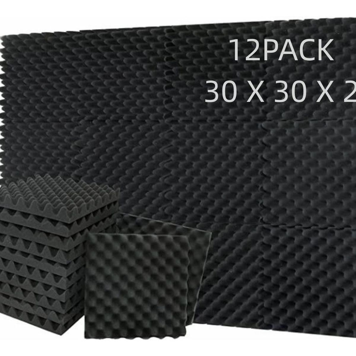 GENERICO - Pack de 12 Espumas Acústicas Aislantes con Adhesivo