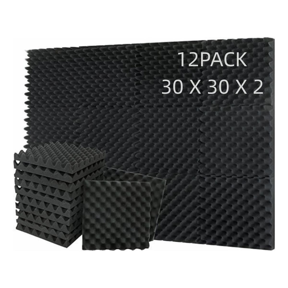 GENERICO - Pack de 12 Espumas Acústicas Aislantes con Adhesivo