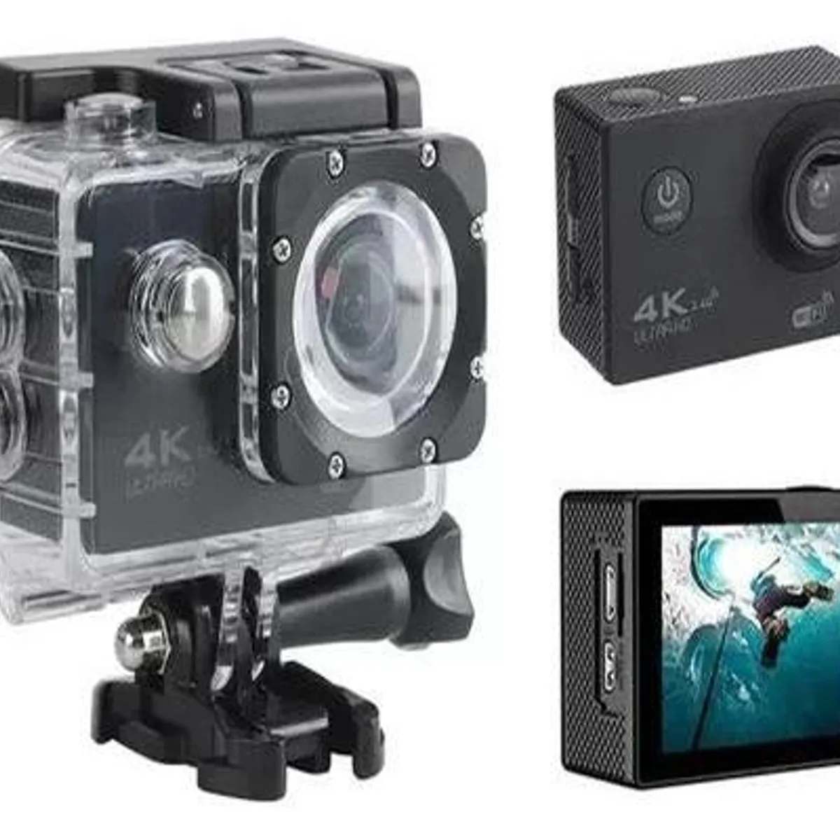 GENERICO - Cámara Deportiva 4K Sumergible con Conectividad Wifi