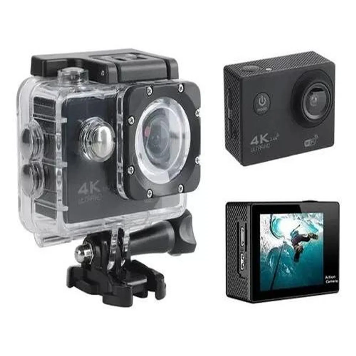 GENERICO - Cámara Deportiva 4K Sumergible con Conectividad Wifi