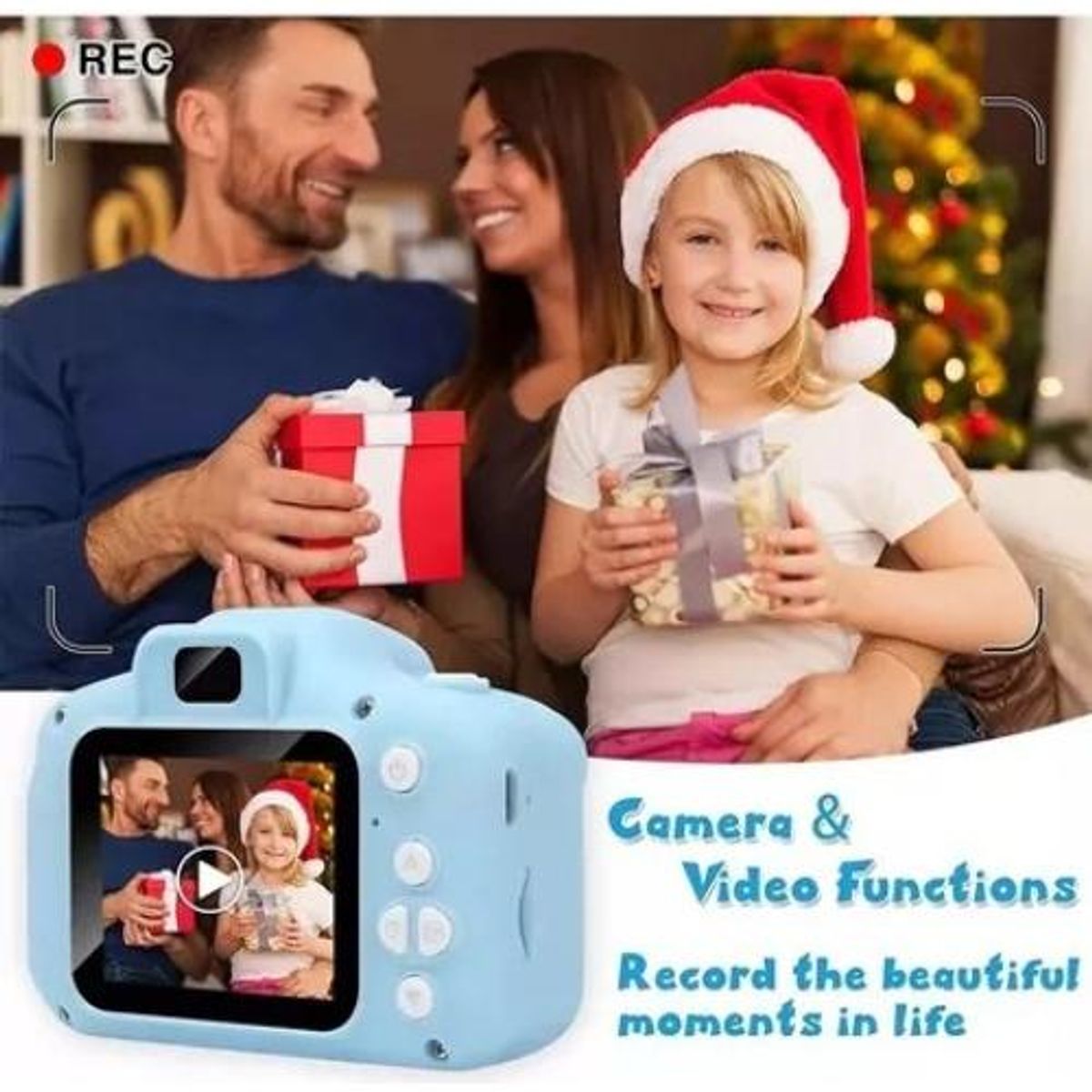 GENERICO - Mini Cámara Fotográfica Digital para Niños RosaVerdeAzul