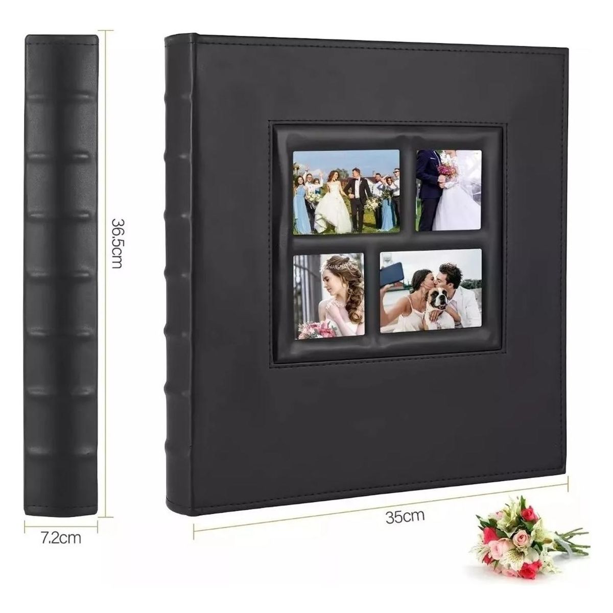 GENERICO - Álbum Fotográfico Negro para 600 Fotos