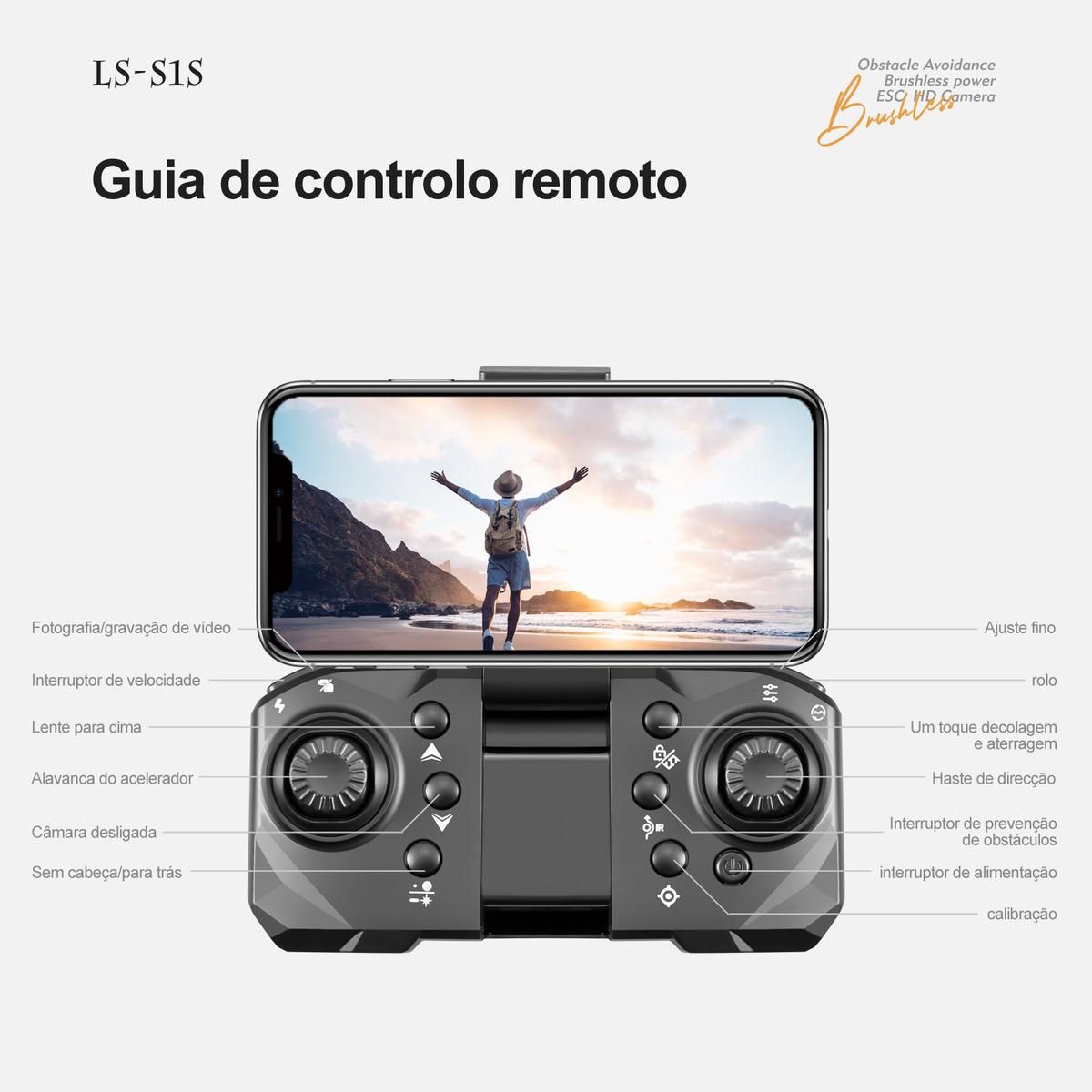 GENERICO - Drone 4K con Motores Sin Escobillas y 2 Baterías Incluidas