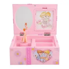 GENERICO - Caja de Música Rosa Joyero Infantil con Melodía.