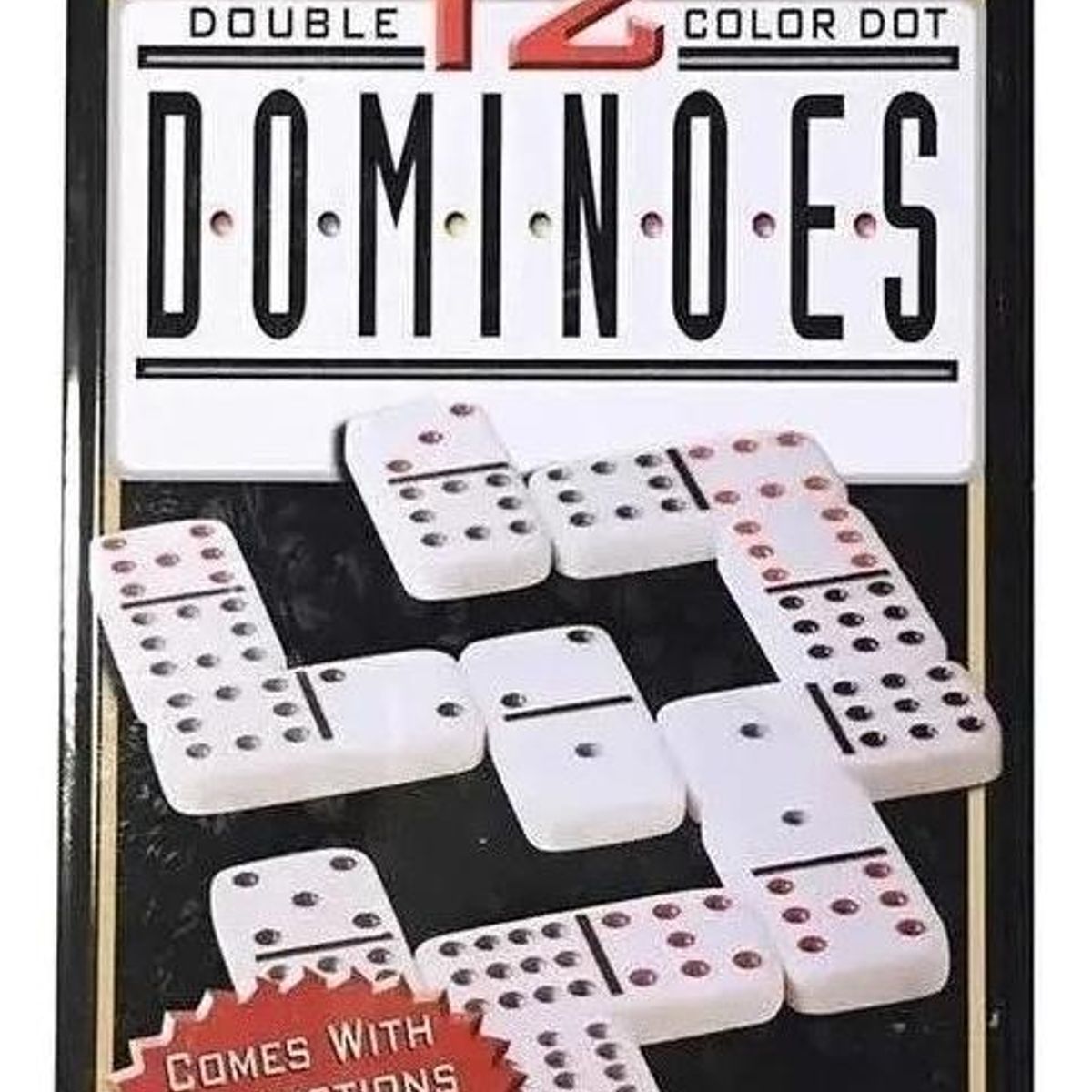GENERICO - Juego de Dominó en Caja Metálica con 91 Fichas de Colores