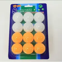 GENERICO - Set de 12 Pelotas de Ping Pong Blancas y Naranjas